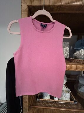 Ann Taylor Pink Sleeveless Cashmere Top